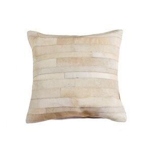 Natural Home Decor Torino Madrid Cowhide Pillow | 1-Piece | Natural | 18"x18"
